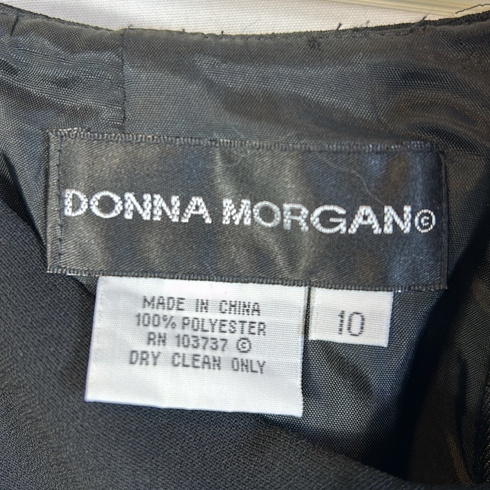 Donna Morgan Black Lined Pants Size 10 Wide Leg Excellent Condition - Picture 2 of 7
